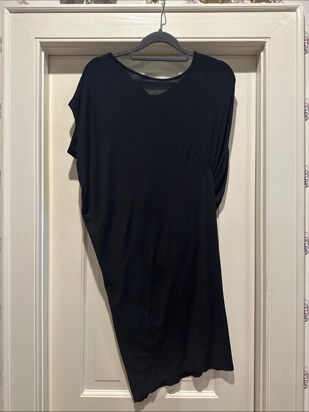 under.ligne Black Asymmetrical Dolman Dress